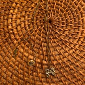 Juicy Couture pave bow necklace